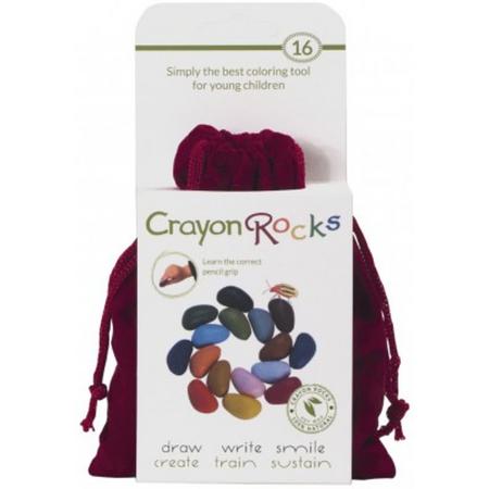 Crayon Rocks 16 Colours in een katoenen zakje