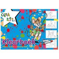 Crea-kit Kleurboek Junior A4 Papier Wit/blauw 24 Kleurplaten