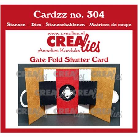 Crealies Cardzz - gate fold shutter card