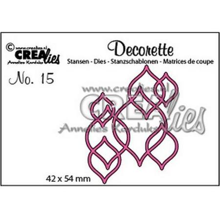 Crealies Decorette no. 15 navette 42 x 54 milimeter / CLDR15