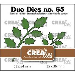 Crealies Duo Dies no. 65 Hulst blaadjes 17 CLDD65 53x54mm (08-22)