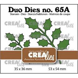 Crealies Duo Dies no. 65a Hulst blaadjes 18 CLDD65A 53x54mm (08-22)