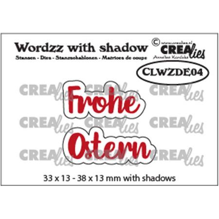 Crealies Wordzz with shadow snijmallen - Frohe ostern
