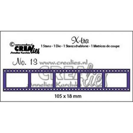 Crealies X-tra no. 13 filmstrip klein 105 x 18 mm / CLXTRA13