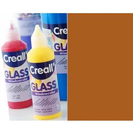 Creall Glass - glasstickerverf bruin 1 Fles - 80 Mililiter 20555