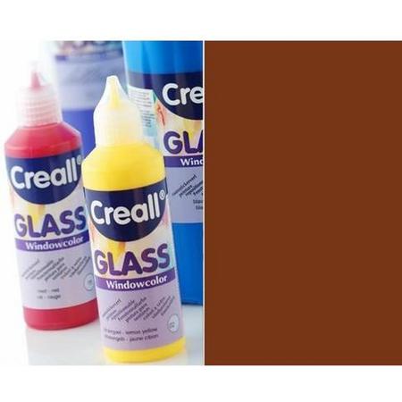 Creall Glass - glasstickerverf donkerbruin 1 Fles - 80 Mililiter 20558
