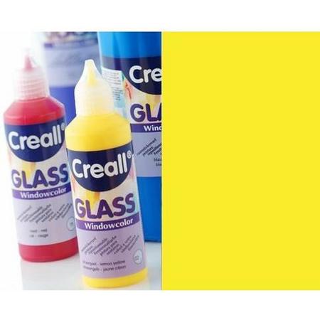 Creall Glass - glasstickerverf neongeel 1 Fles - 80 Mililiter 20581