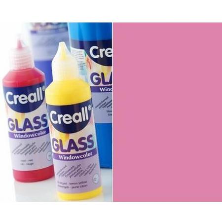 Creall Glass - glasstickerverf roze 1 Fles - 80 Mililiter 20522