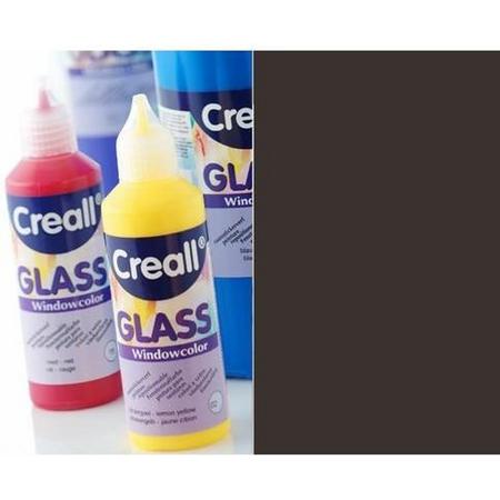 Creall Glass - glasstickerverf zwart 1 Fles - 80 Mililiter 20561