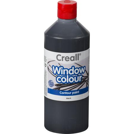 Glas Verf - 500ml - CREALL-GLASS - Stickerverf - Contour - Zwart
