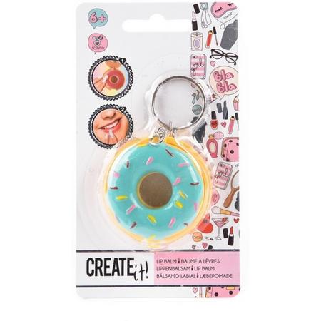 Create It! Donut Lippenbalsem Turquoise Sleutelhanger