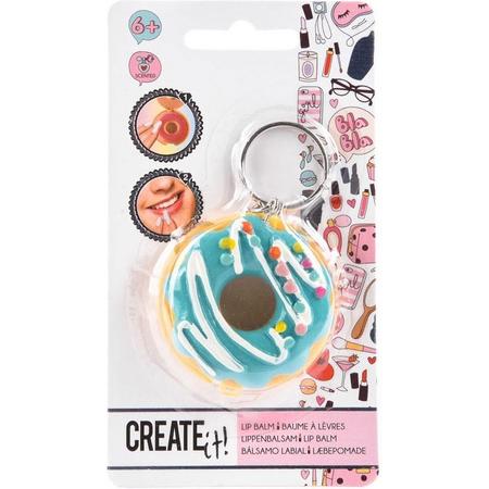 Create It! Lippenbalsem Donut Sleutelhanger 5 Cm Groen