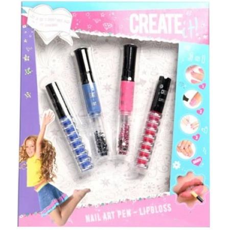 Create It! Nagels Versieren En Lipgloss Blauw/roze