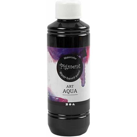 Aqua  Pigment Aquarelverf, zwart, 250 ml