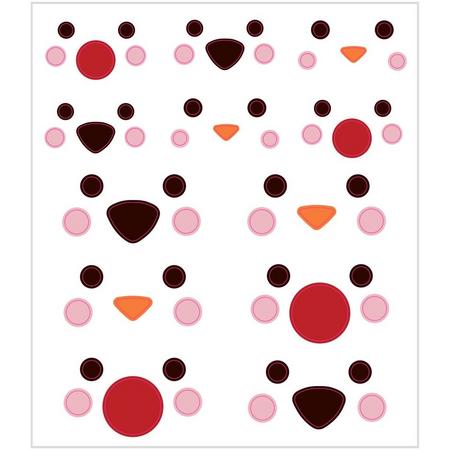 Creativ Company 29114 Zwart, Roze, Rood, Wit 60stuk(s) sticker