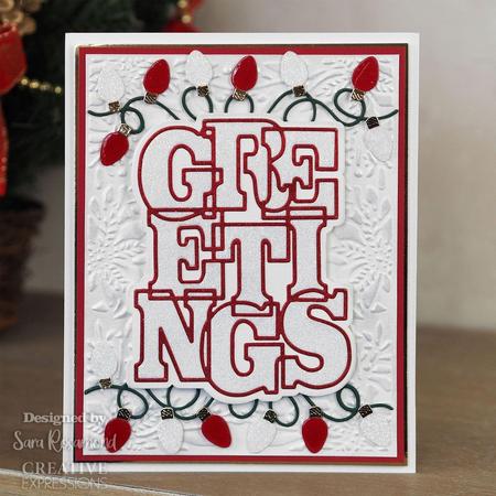 Creative Expressions - Embossing Folder Decorative Poinsettia Frame