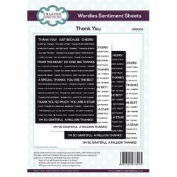 Creative Expressions Wordies Sentiment Sheets Thank You
