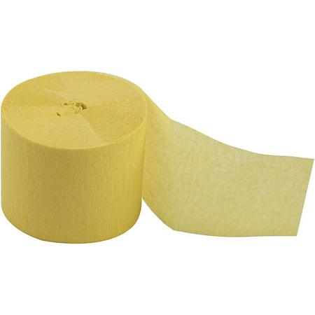 Crepepapier rollen, b: 5 cm, geel, 20 rollen