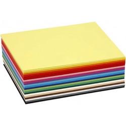 Gekleurd karton, A6 105x148 mm,  180 gr, diverse kleuren, 120div vellen
