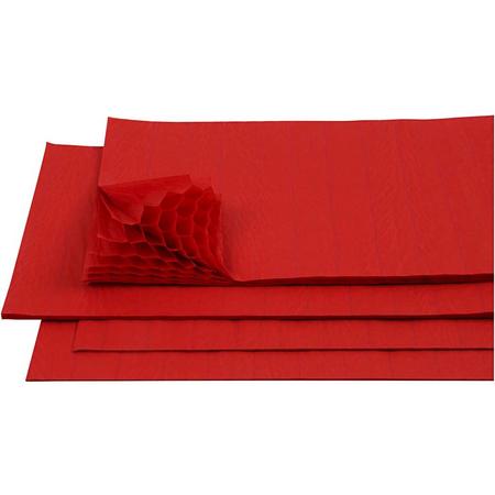 Harmonica papier, vel 28x17,8 cm, rood, 8 vellen