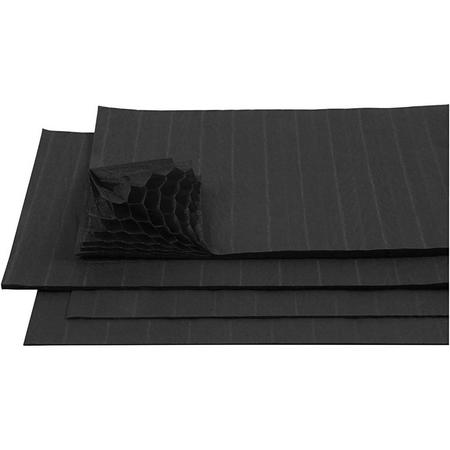 Harmonica papier, vel 28x17,8 cm, zwart, 8 vellen
