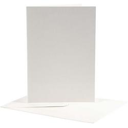 Kaarten & Enveloppen, afmeting kaart 12,5x17,5 cm, off-white, 10 sets