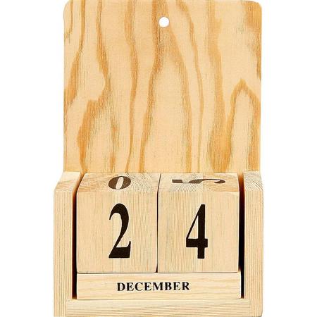 Kalender met datum , afm 13x5,5x19,2 cm, populier, 1 set