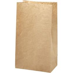 Papieren zakken, afm 15x9x27 cm, bruin, 100 stuks