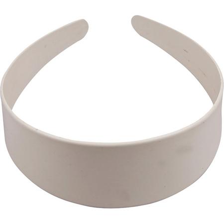 Plastic haarband, b: 48 mm, wit, 20 stuks