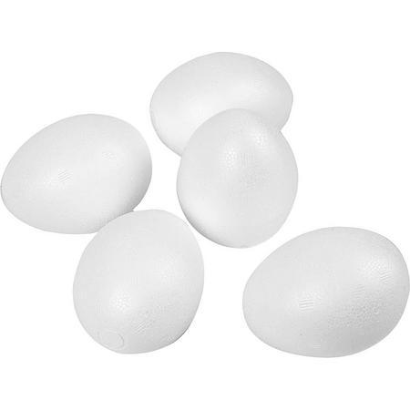 Styropor eieren, h: 8 cm, 50 stuks