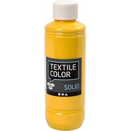 Textil Solid, geel, dekkend, 250 ml