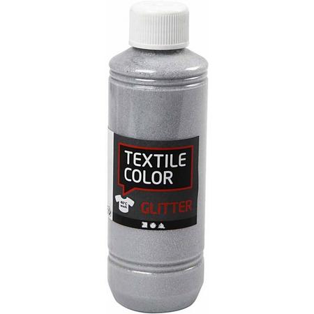 Textile Color, zilver, glitter, 250 ml