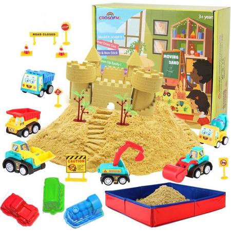 Beachday Magic Sand Kinderset -  Kinetisch Zand - Magic Sand Kinderset -  Voor jongens en meisjes - Met Zandbak - Kinetic sand vormpjes - 46 stuks - Met speelgoed - 1360 gram Magisch zand - Dinosaurus - Super sand - Speelbox - Magic zand - Speelgoed
