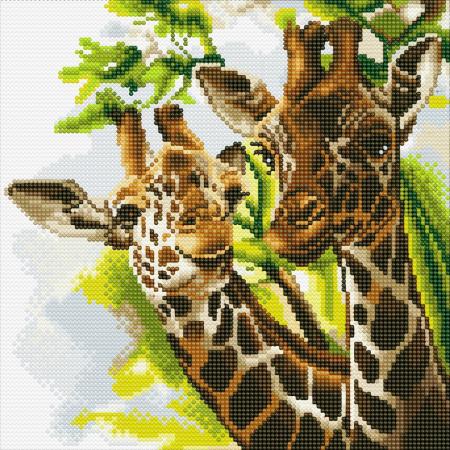 Crystal Art Giraffes 30 X 30 Cm Frame