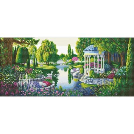 Diamond Painting Crystal Art Kit ® The Secret Garden, 40x90 cm, partial painting