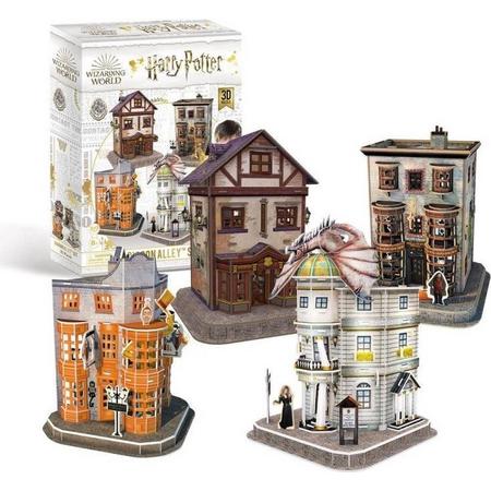 Harry Potter - Diagon Alley set (4x 3d Puzzel, 272 stukjes)