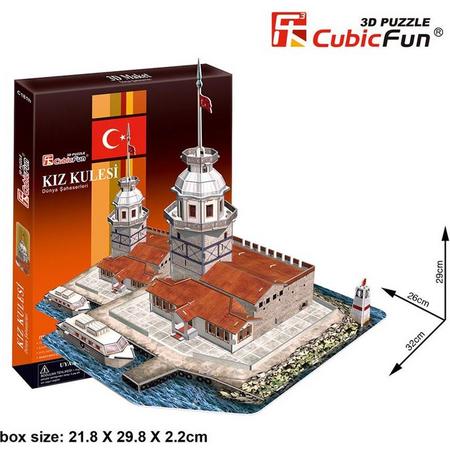 Kiz Kulesi 3D Puzzel 66 stuks - Maidens Tower 3D Puzzle - Cubicfun