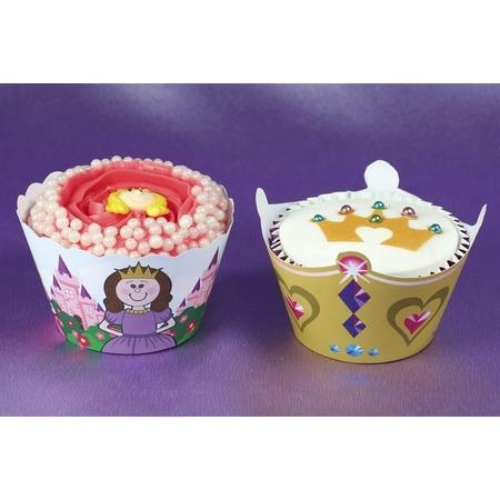 Cupcake wraps prinsessen 12 stuks