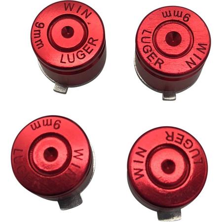 Rood Aluminium Bullets - PlayStation PS4 Controller Buttons Knoppen
