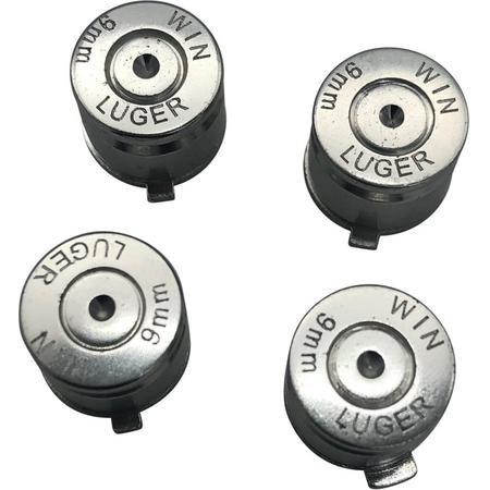 Zilver Aluminum Bullets - PlayStation PS4 Controller Buttons Knoppen
