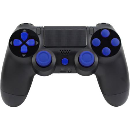Zwart / Blauw - Custom PlayStation PS4 Wireless Dualshock 4 V2 Controller