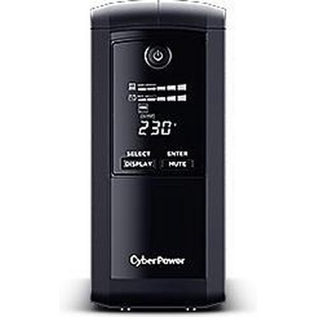 CyberPower VP1000ELCD UPS Line-interactive 1000 VA 550 W 3 AC-uitgang(en)