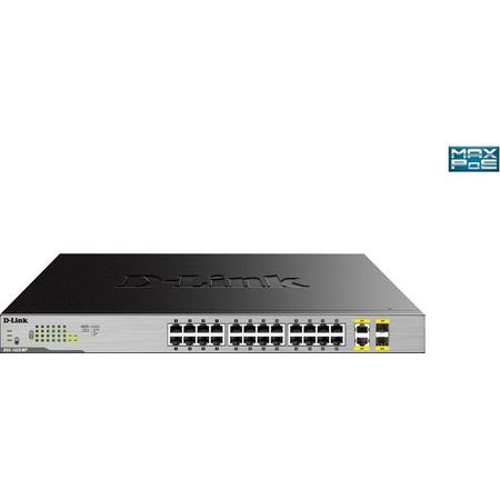 D-Link DGS-1026MP Onbeheerde netwerkswitch Gigabit Ethernet (10/100/1000) Power over Ethernet (PoE) Zwart, Grijs netwerk-switch