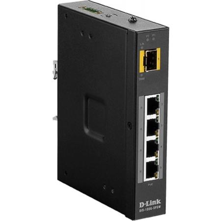 D-Link DIS‑100G‑5PSW Unmanaged L2 Gigabit Ethernet (10/100/1000) Zwart Power over Ethernet (PoE)