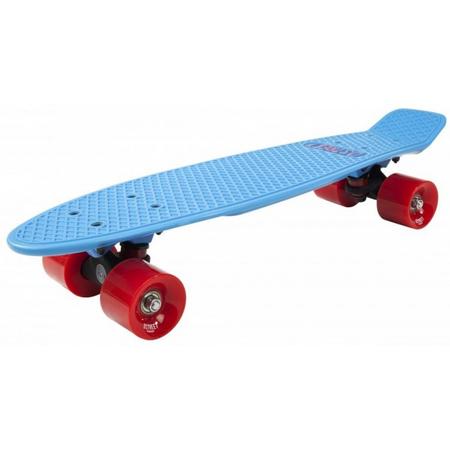 D-Street Skateboard Blauw/Rood - Polyprop Pennyboard mini cruiser