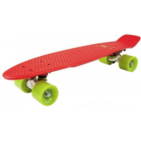 D-Street Skateboard Rood/Groen - Polyprop Pennyboard mini cruiser