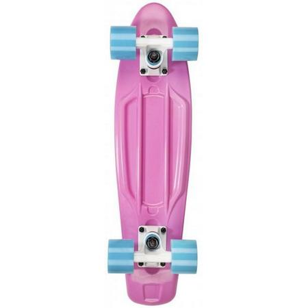 D-Street Skateboard Roze / Blauw - Meisjes - Polyprop Pennyboard mini cruiser