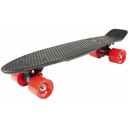 D-Street Skateboard Zwart/Rood - Polyprop Pennyboard mini cruiser