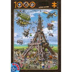 Eiffeltoren Cartoon Puzzel 1000 Stukjes