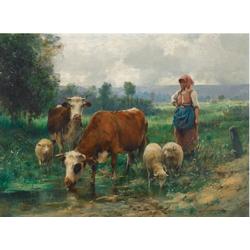 kunst puzzel Dupre - Herderin met kudde (1000)